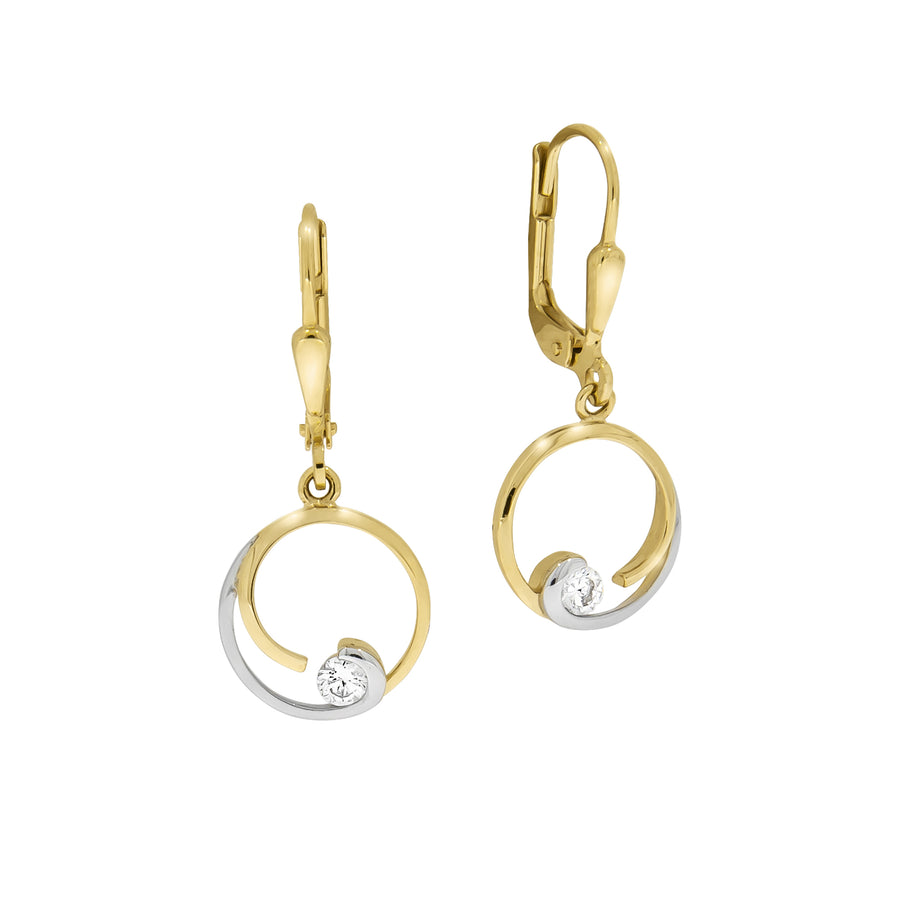 Ohrhänger 333 Gelbgold bicolor