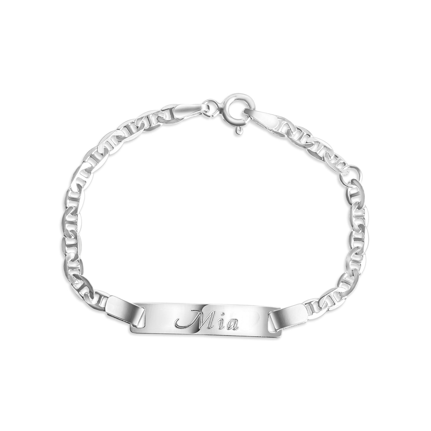 Armband 925 Sterling Silber glanz 12/14cm Herz Gravur Namen 8 Buchstaben