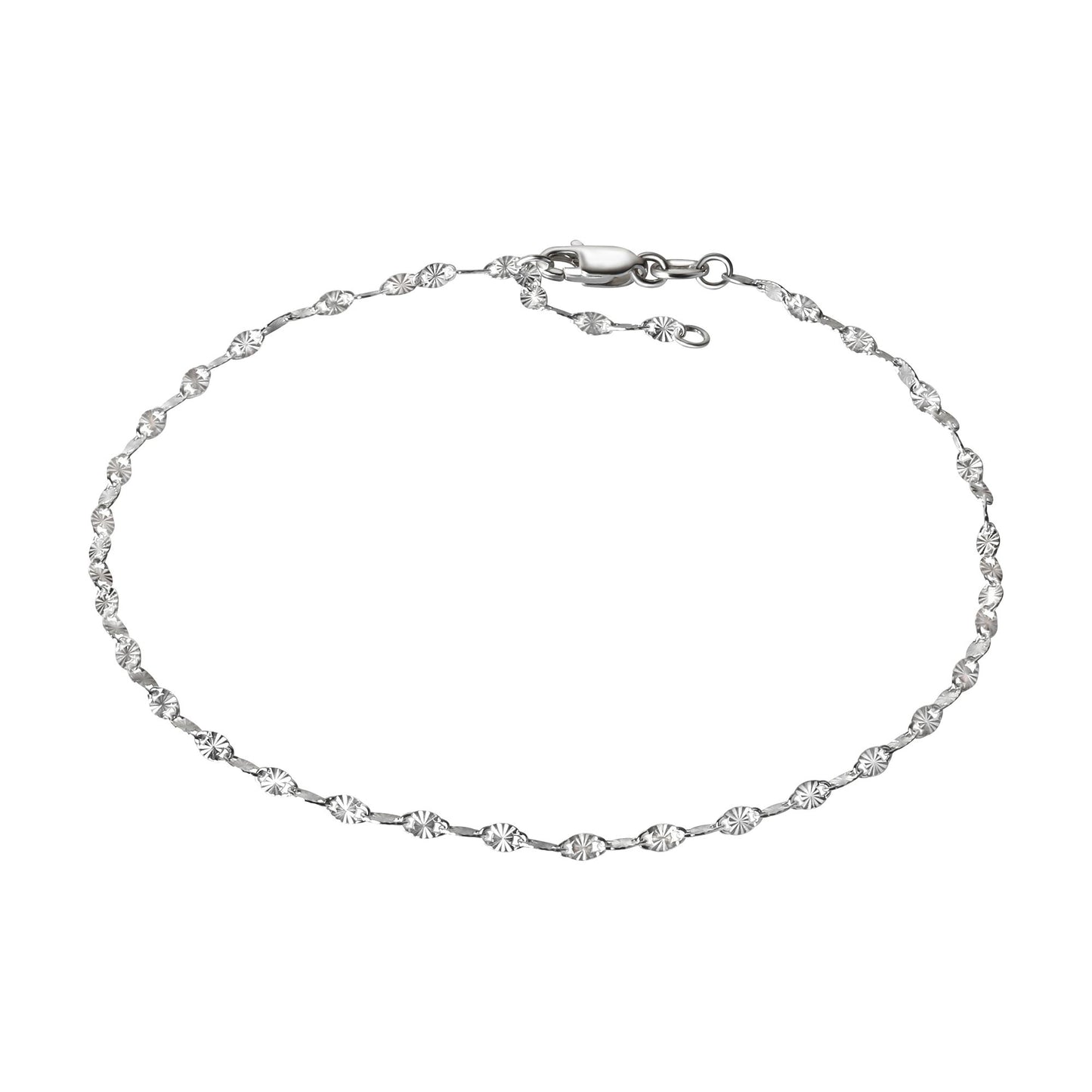 Fußkettchen 925/- Sterling Silber weiss diamantiert