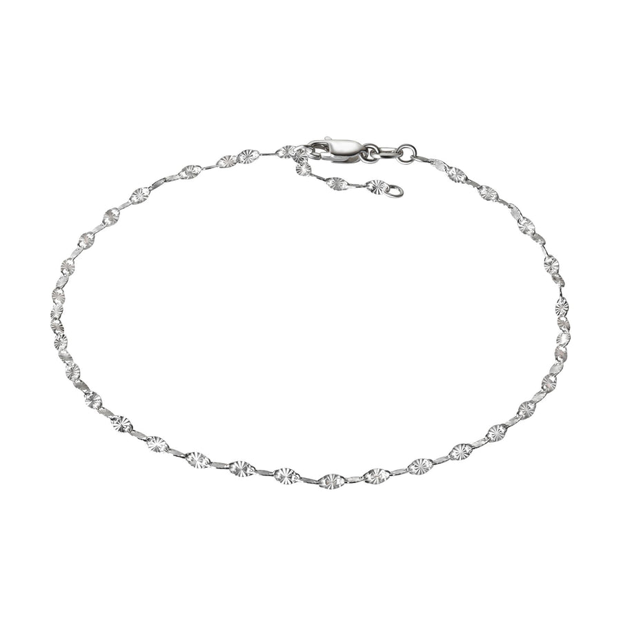 Fußkettchen 925/- Sterling Silber weiss diamantiert