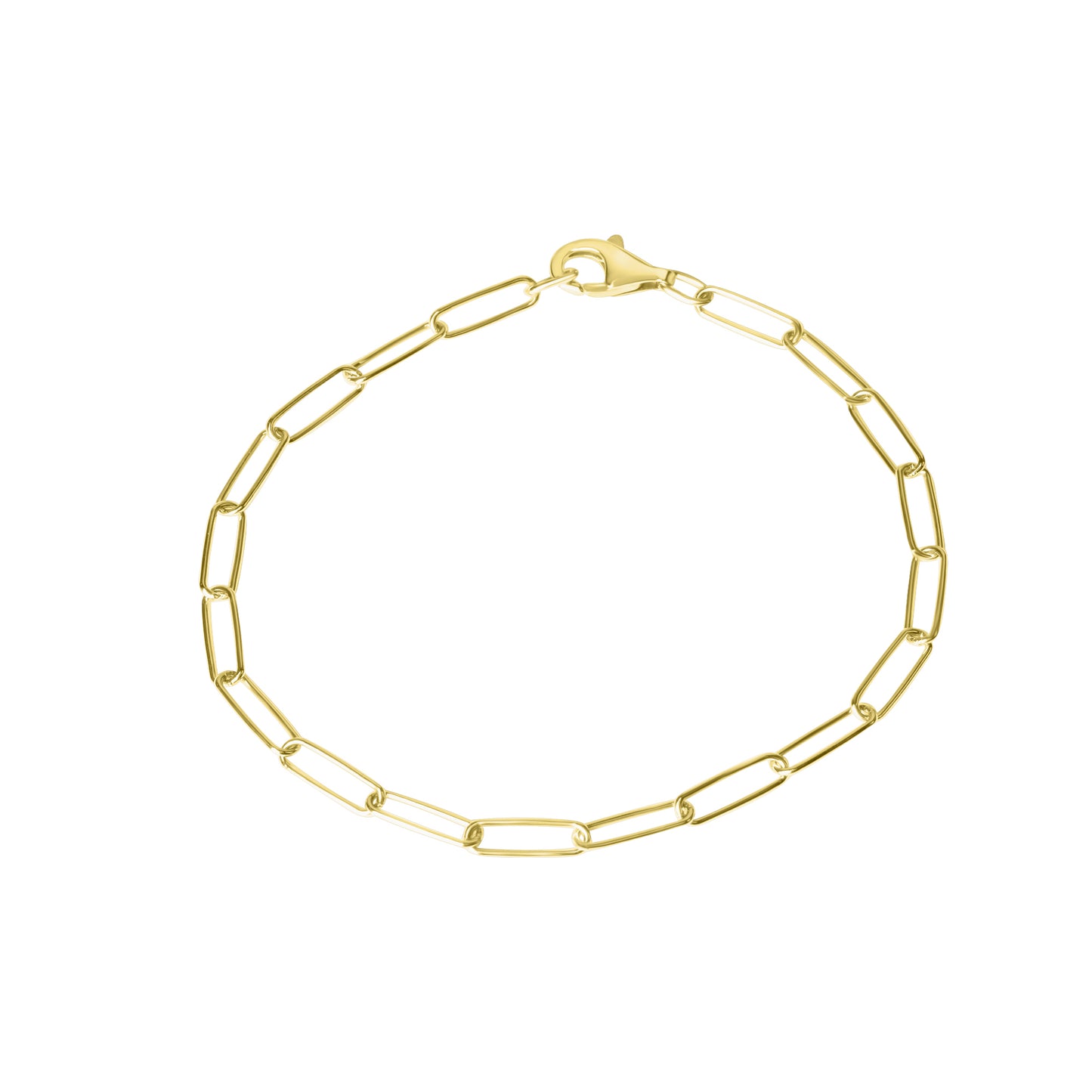 Armband 925/- Sterlingsilber Gliederarmband glanz weiß 21 cm