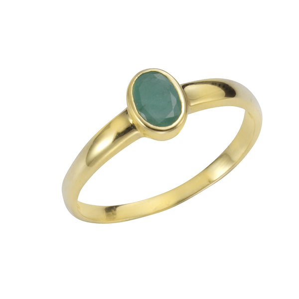 Giardino Ring aus 585 Gelbgold mit Smaragd