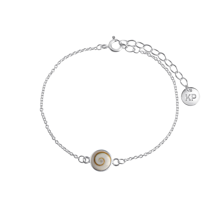 Armband 925/- Silber weiß mit Muschel weiß