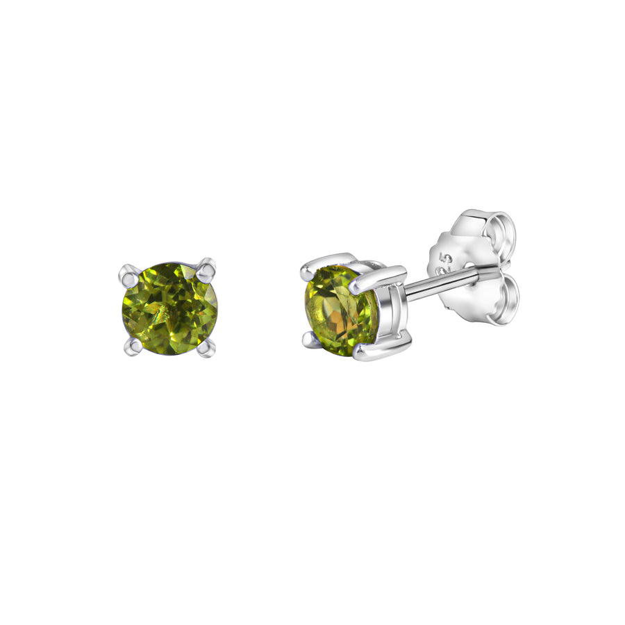 Ohrstecker 925-Sterling Silber rhodiniert Peridot