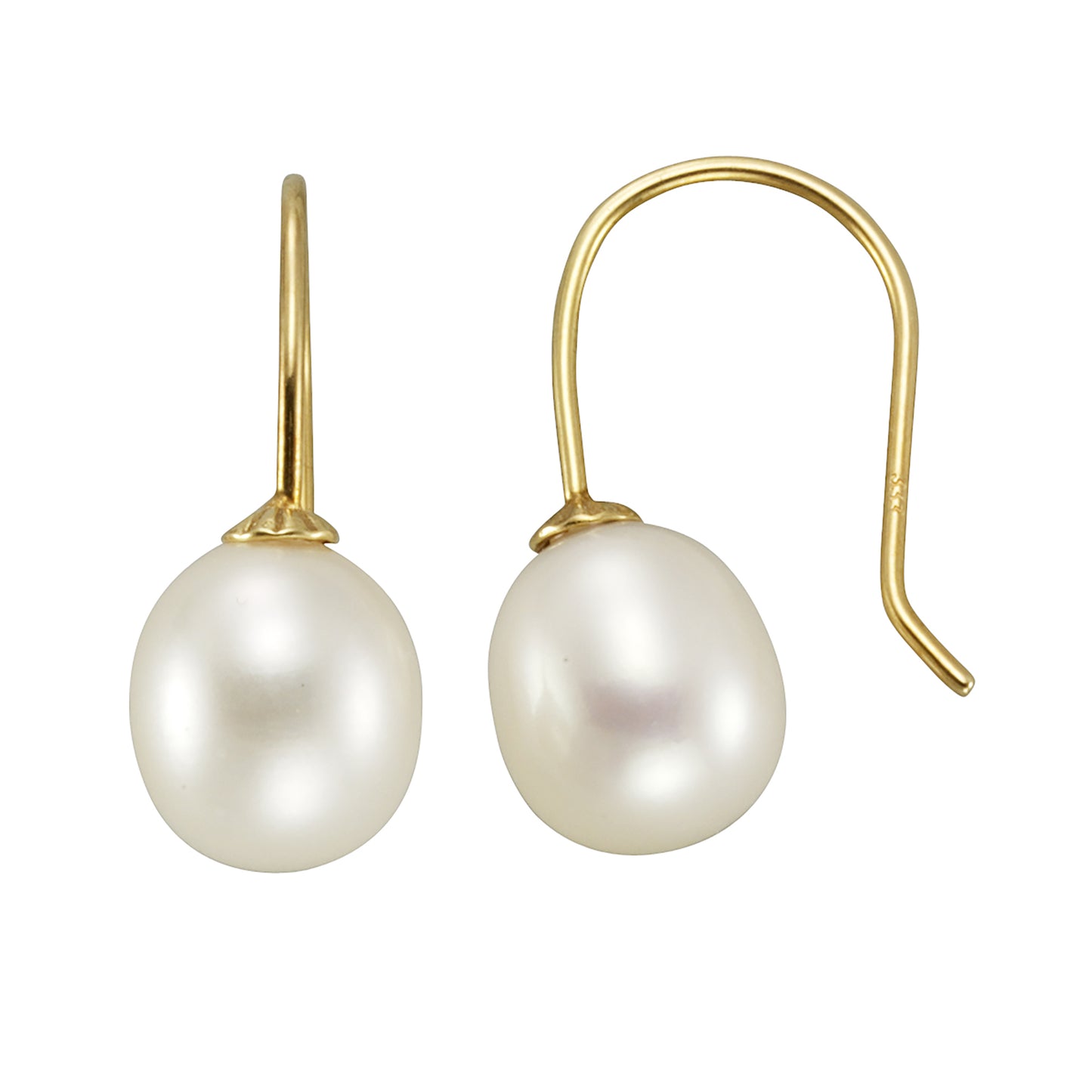 Ohrhänger 585/- Gelbgold glanz Süßwasserperle 8-8,5mm