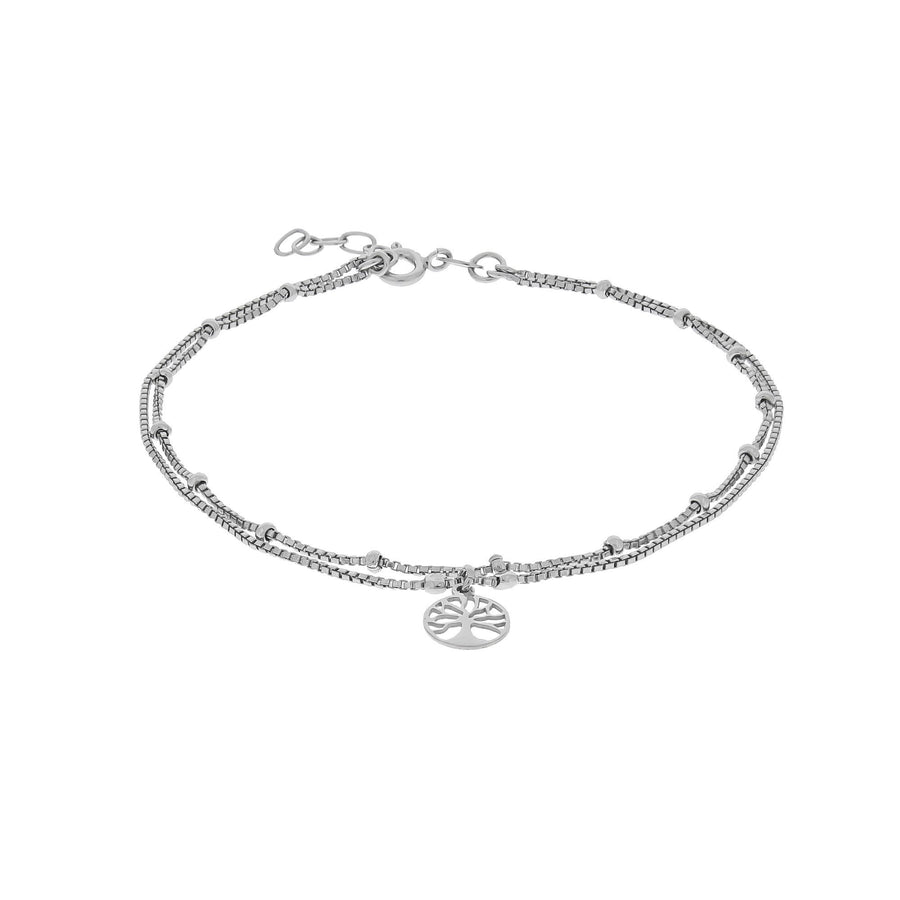 Armband 925/- Sterling Silber rhodiniert Lebensbaum