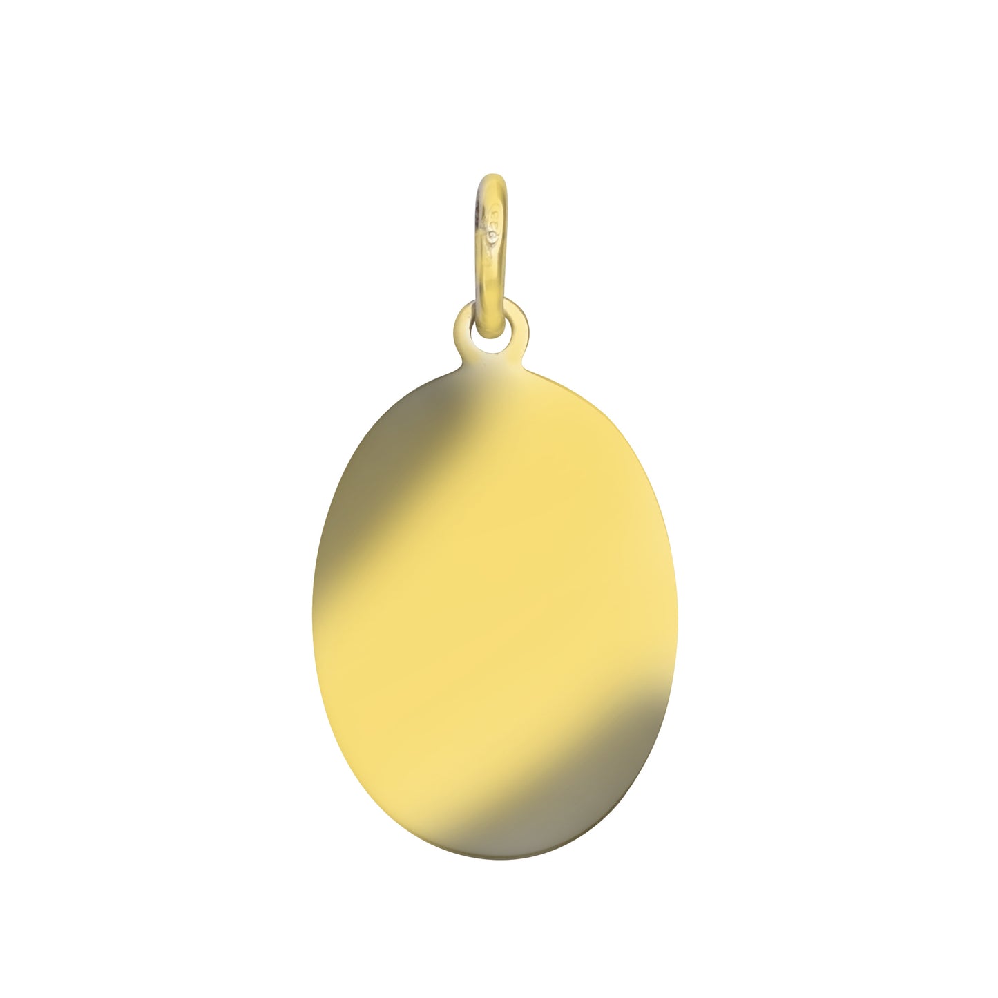 Anhänger 333/- Gelbgold glanz/matt Goldplatte oval 20x27 mm