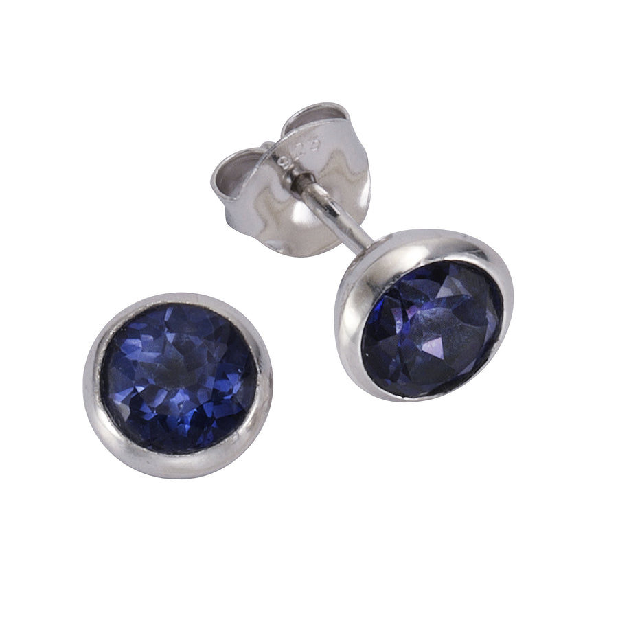 Ohrringe Silber 925 rhodiniert mit echtem Edelstein