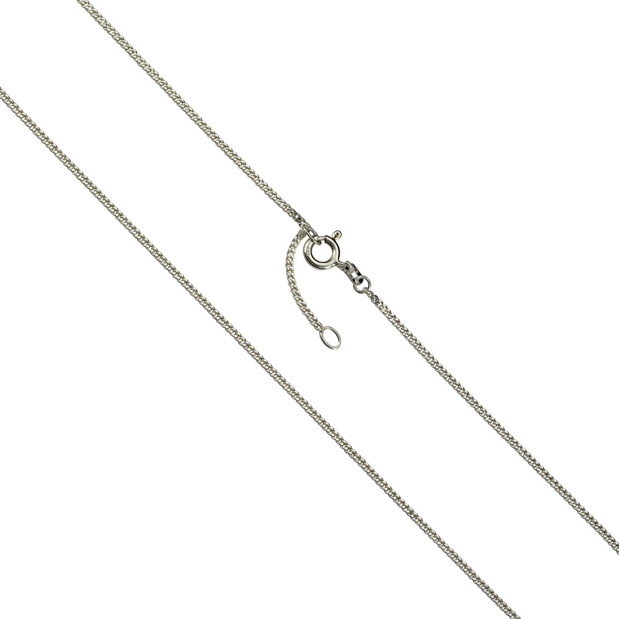 Kette 925 Sterling Silber rhodiniert Panzerkette 38cm