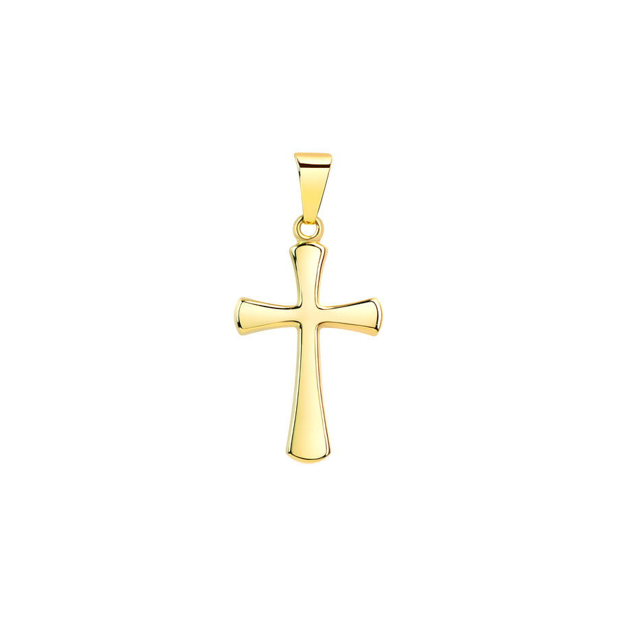 Anhänger 333 Gelbgold glanz Kreuz