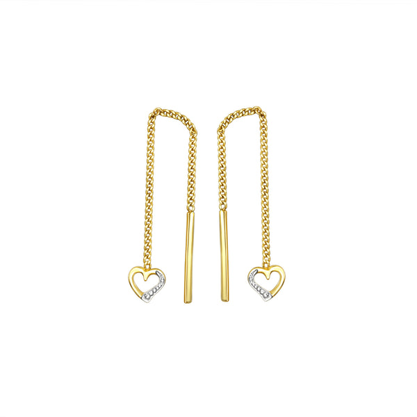 Ohrhänger 333/- Gelbgold glanz Herz