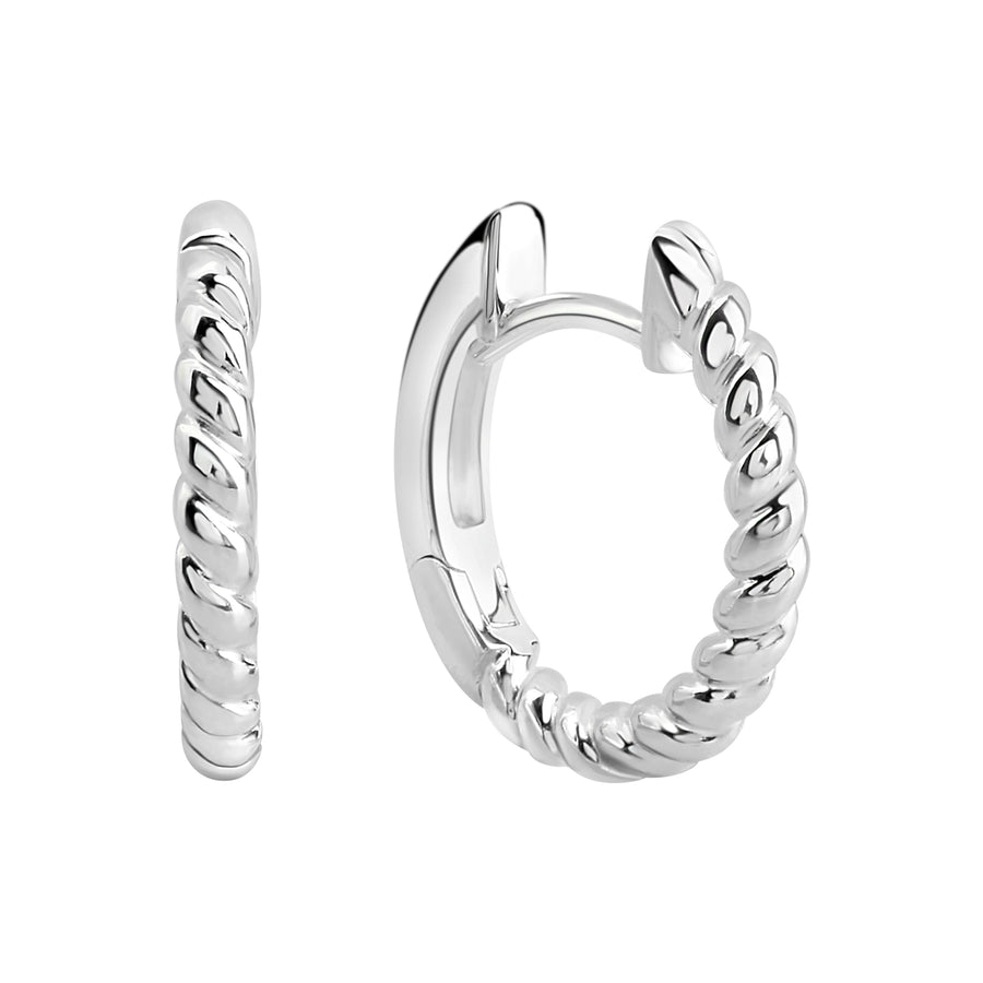 Creolen 925/- Sterling Silber rhodiniert glanz