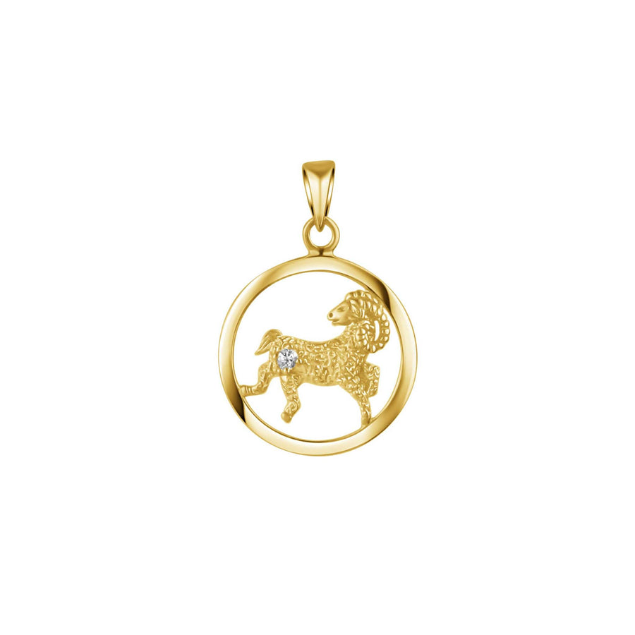 Anhänger 925/- Sterling Silber Sternzeichen mit Monatsstein