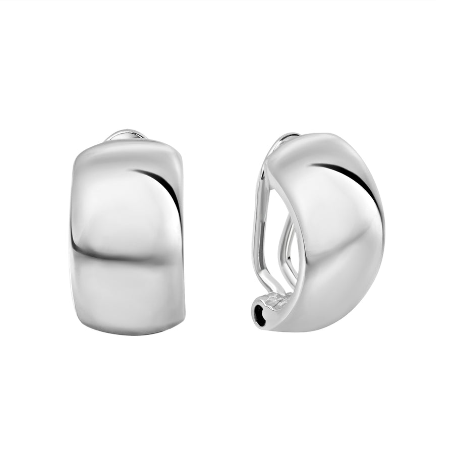 Ohrclip 925/- Sterling Silber rhodiniert glanz