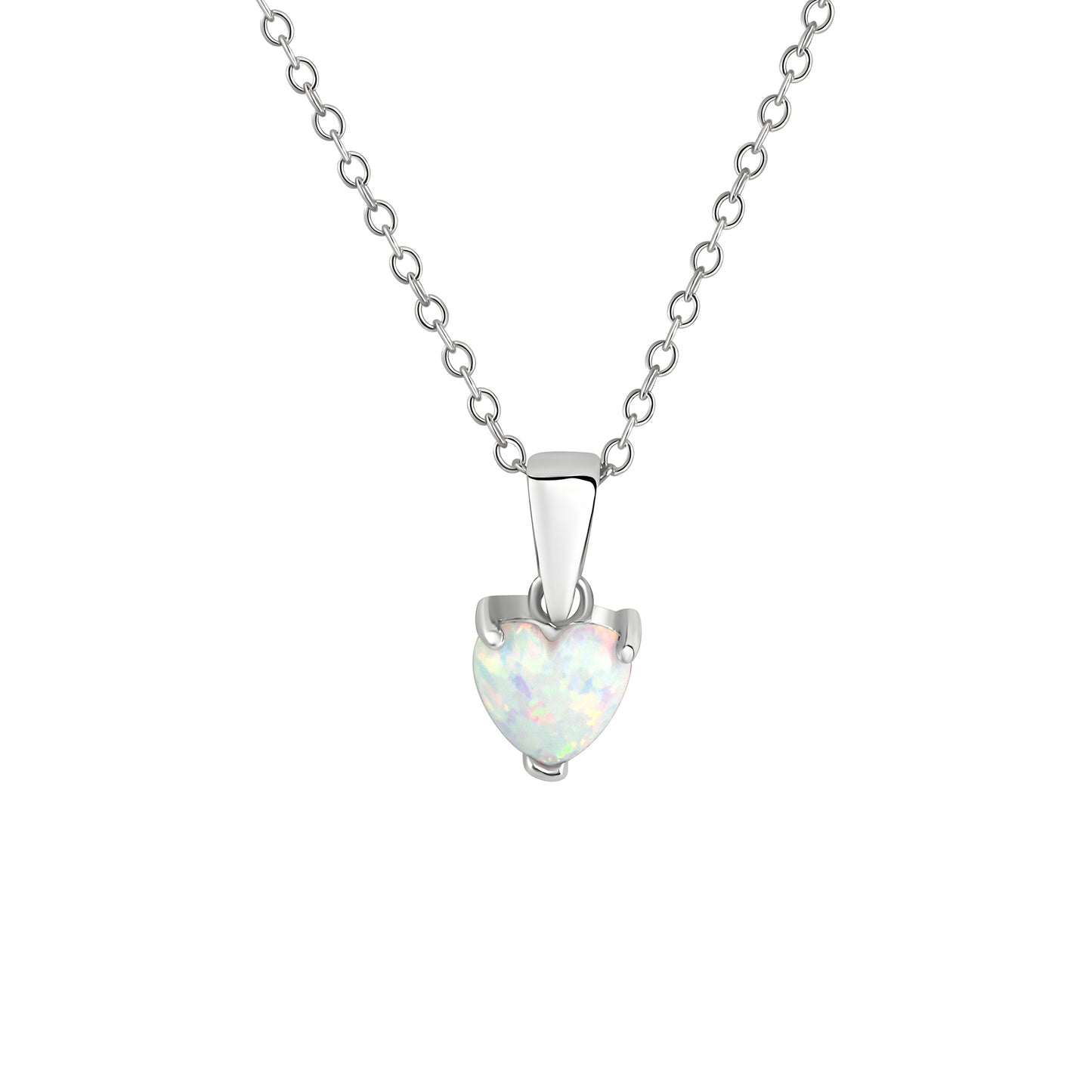 Anhänger mit Kette 925/- Sterling Silber rhodiniert Opal
