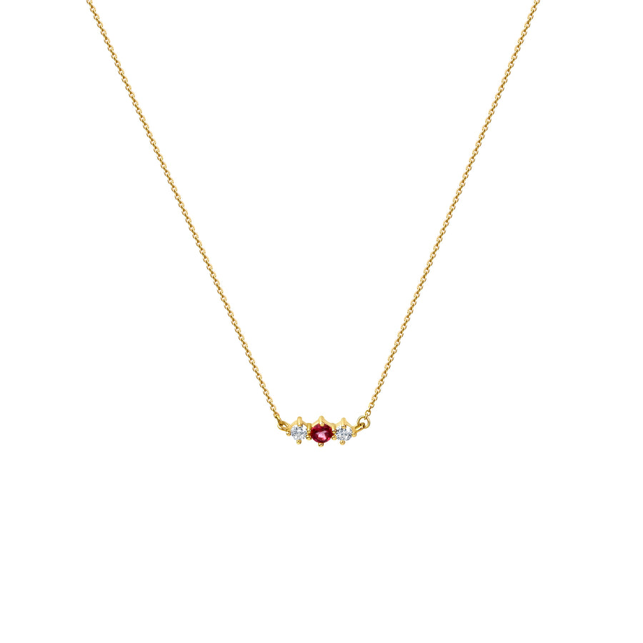 Kette 375/- Gelbgold Zirkonia und Pink Topas
