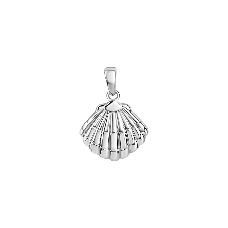 Anhänger 925/- Sterling Silber rhodiniert Muschel