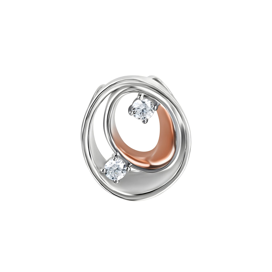 Anhänger 925/-Sterling Silber rhodiniert teils rosévergoldet