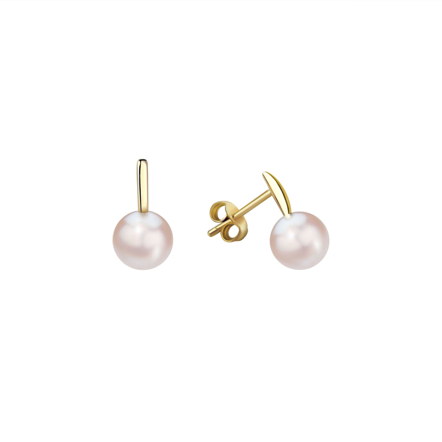 Ohrstecker 375/- Gelbgold glanz Süßwasserperle