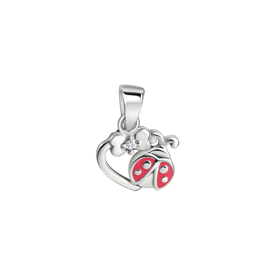 Anhänger 925/- Sterling Silber rhodiniert Marienkäfer