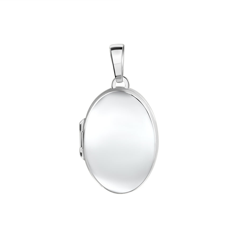 Anhänger 925/- Sterling Silber rhodiniert oval glanz