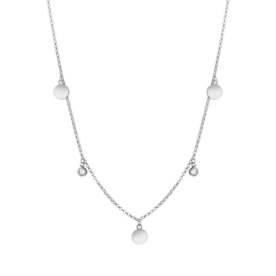 Kette 925/- Sterling Silber rhodiniert Zirkonia