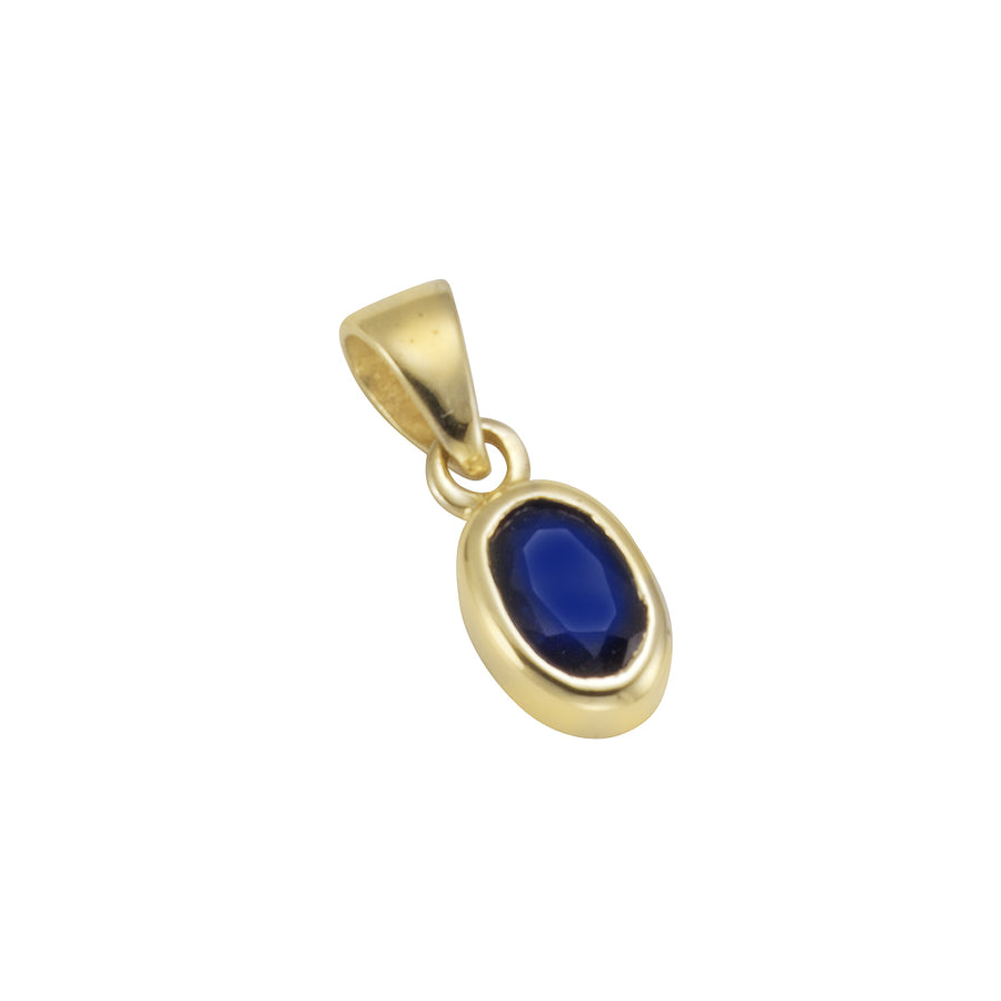 Anhänger 585/ Gelbgold glanz Saphir