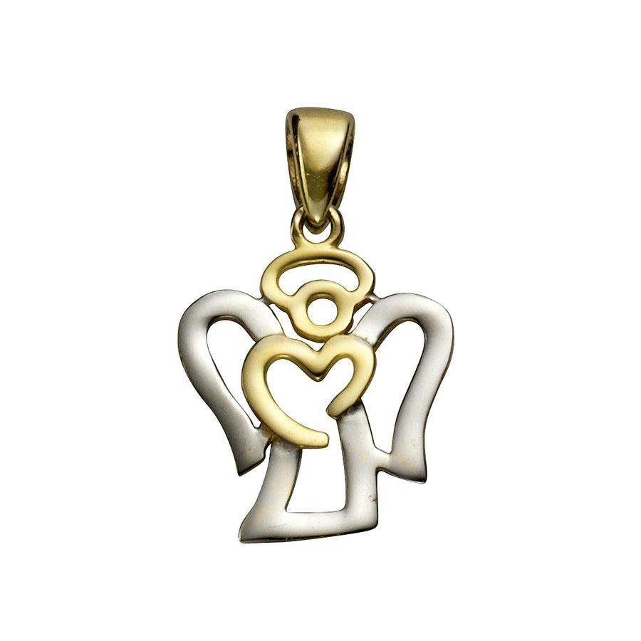 Anhänger 333 Gold zweifarbig Motiv Engel