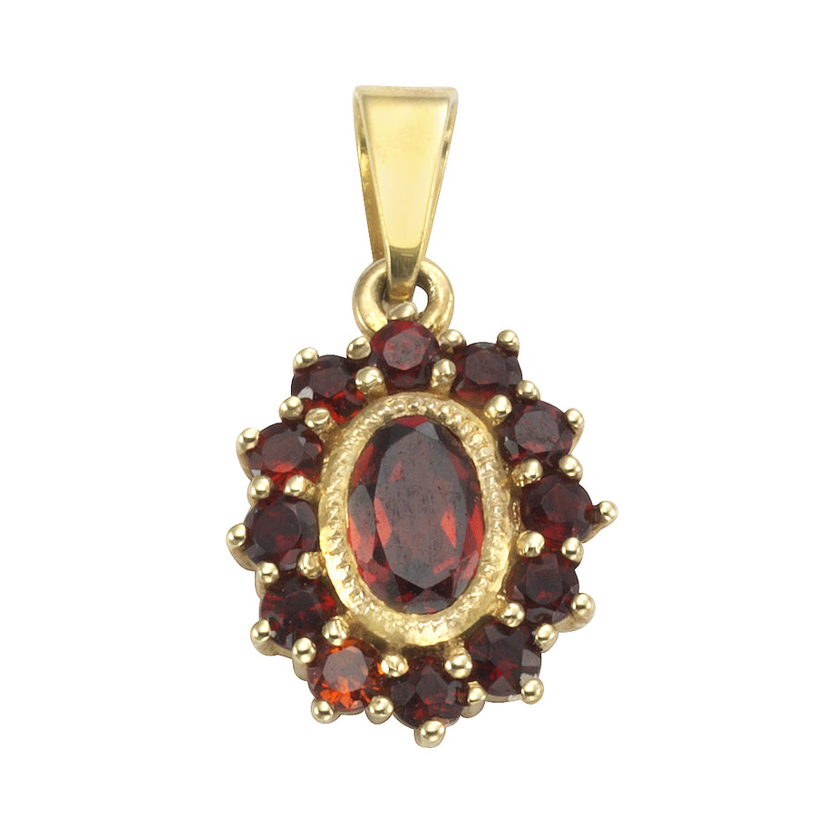 Anhänger 333/- Gelbgold mit Granat