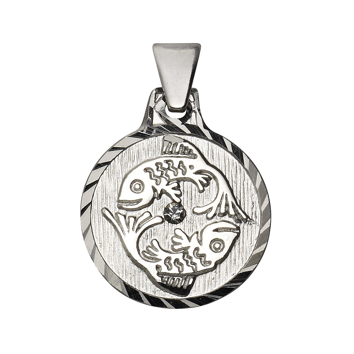 Anhänger 925/- Sterling Silber rhod. Fische