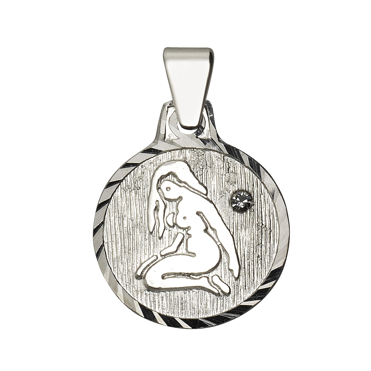 Anhänger 925/- Sterling Silber rhod. Jungfrau