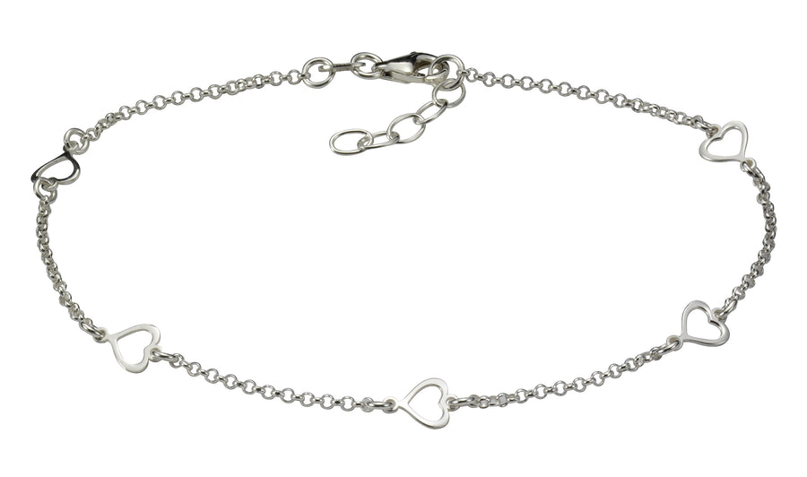 Venere Herz-Fußkette – 925 Sterlingsilber