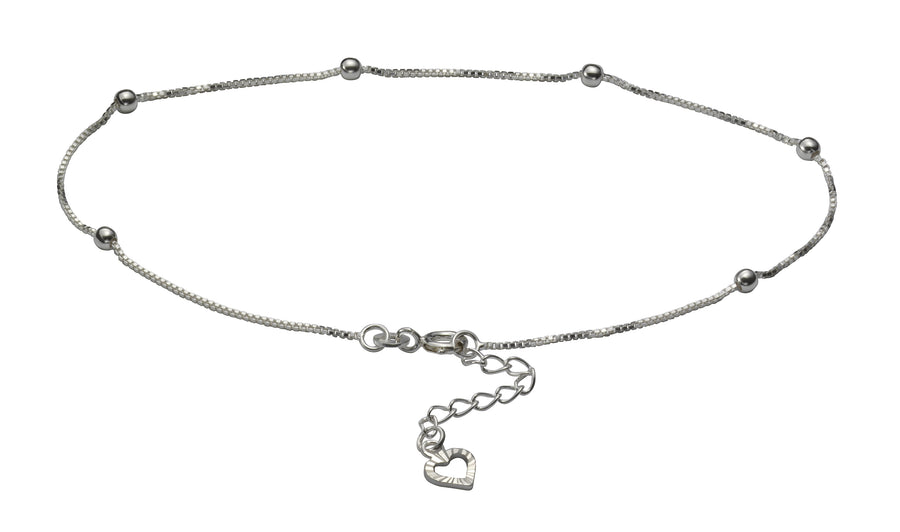 Fusskette 925 Sterling Silber Kugeln
