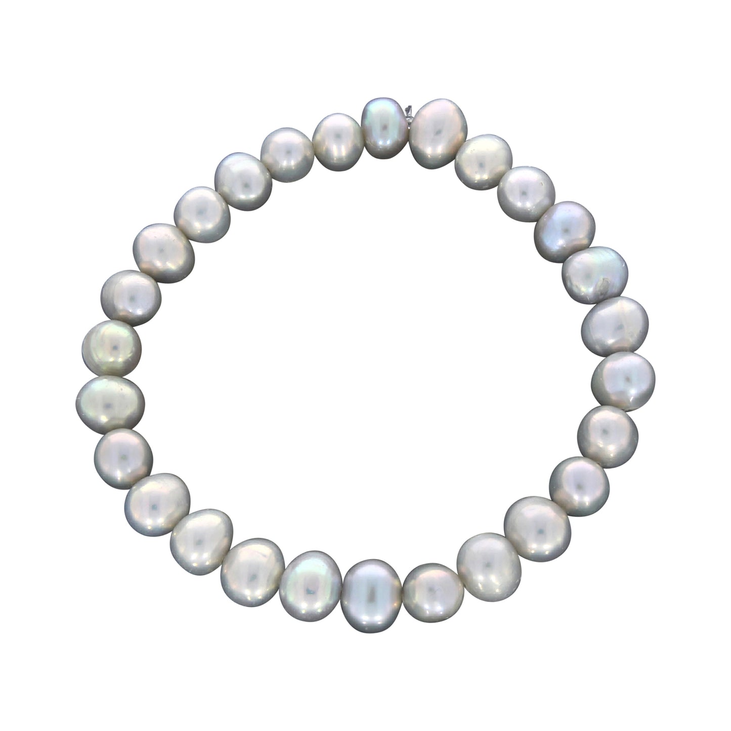 Armband Süßwasserzuchtperlen grau 6mm