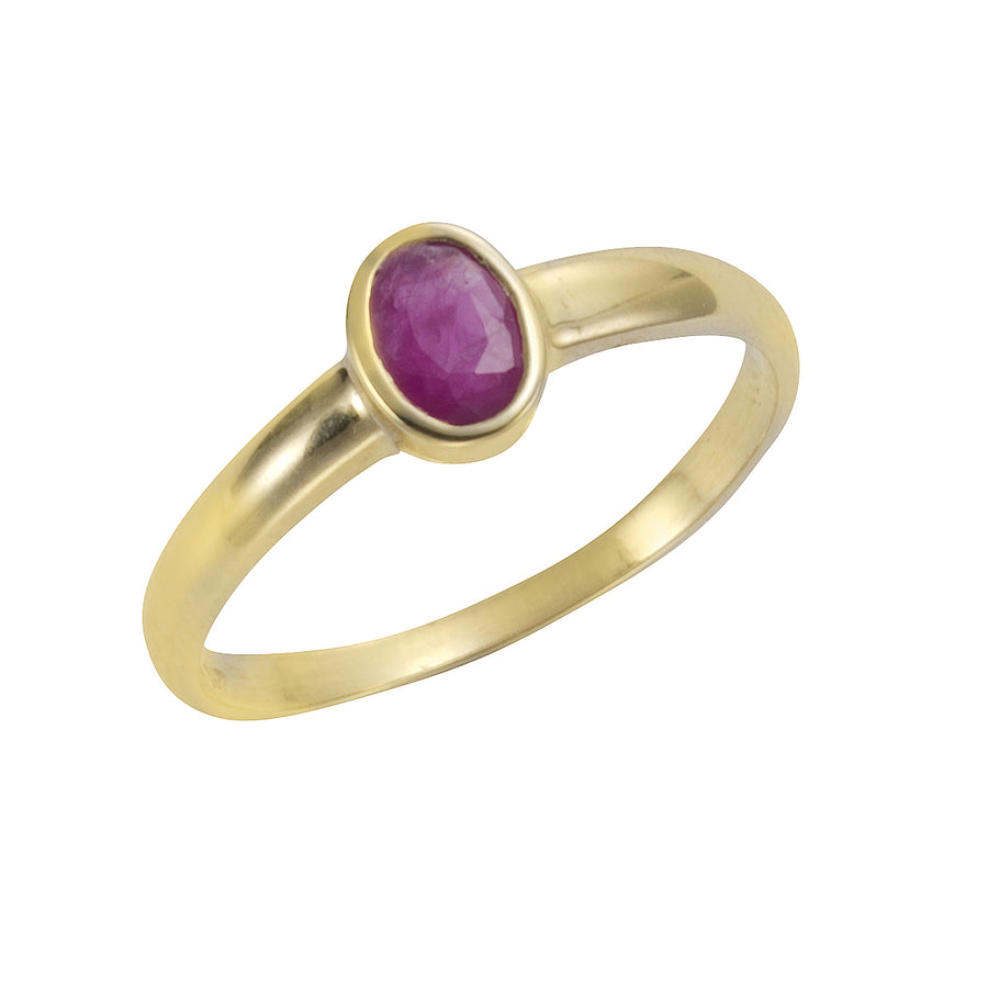 Rosso Ring – 375 Gold bicolor mit Rubin