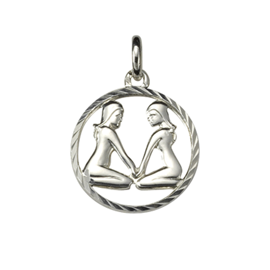 Anhänger 925/- Sterling Silber Sternzeichen Zwillinge