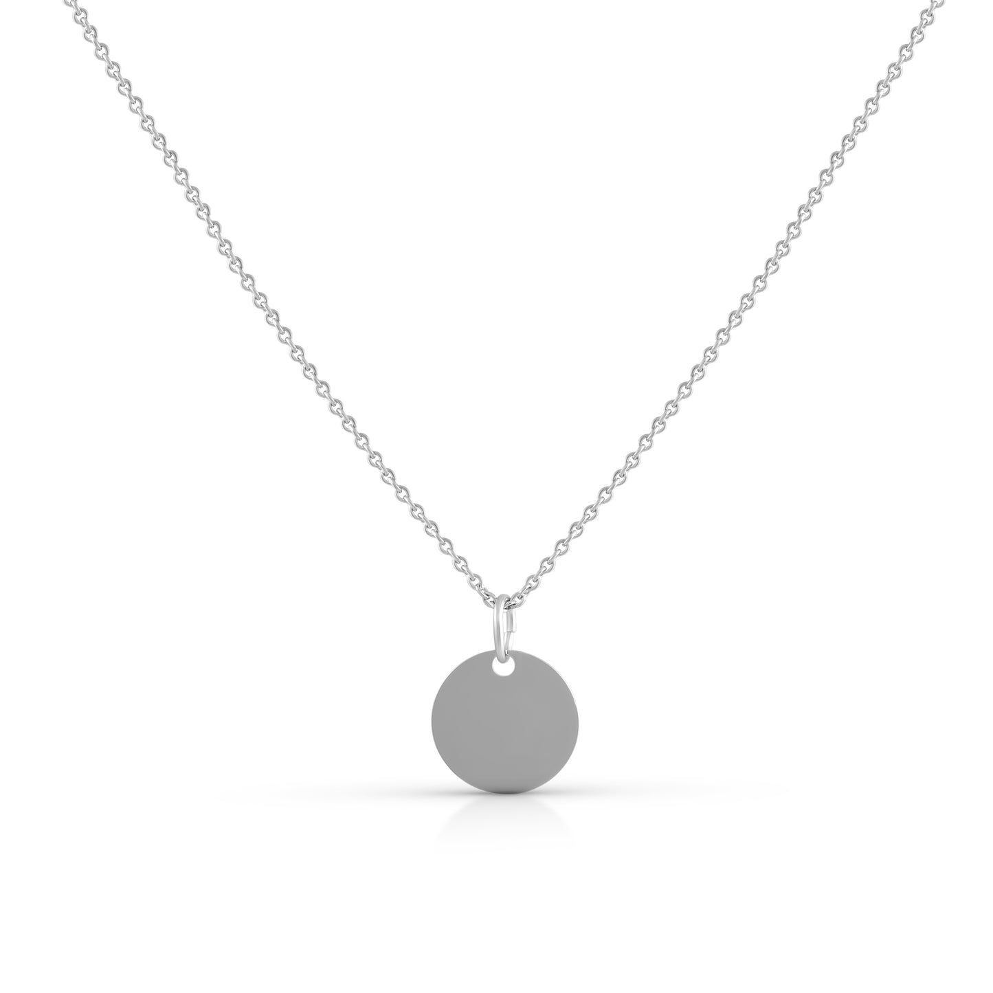 Anhänger mit Kette 925 Silber rhodiniert 15mm