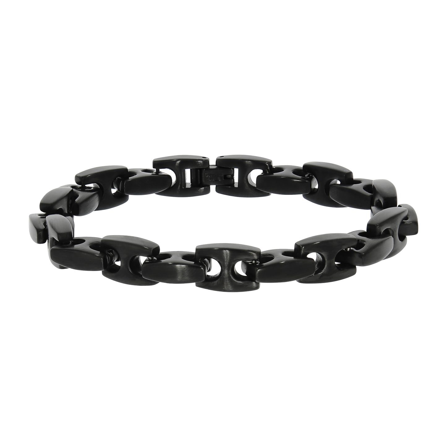 Armband Edelstahl matt glanz schwarz 23,5cm lang