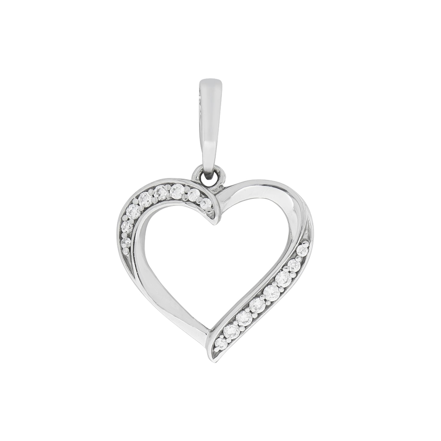 Anhänger 925 Silber rhodiniert mit Zirkonia