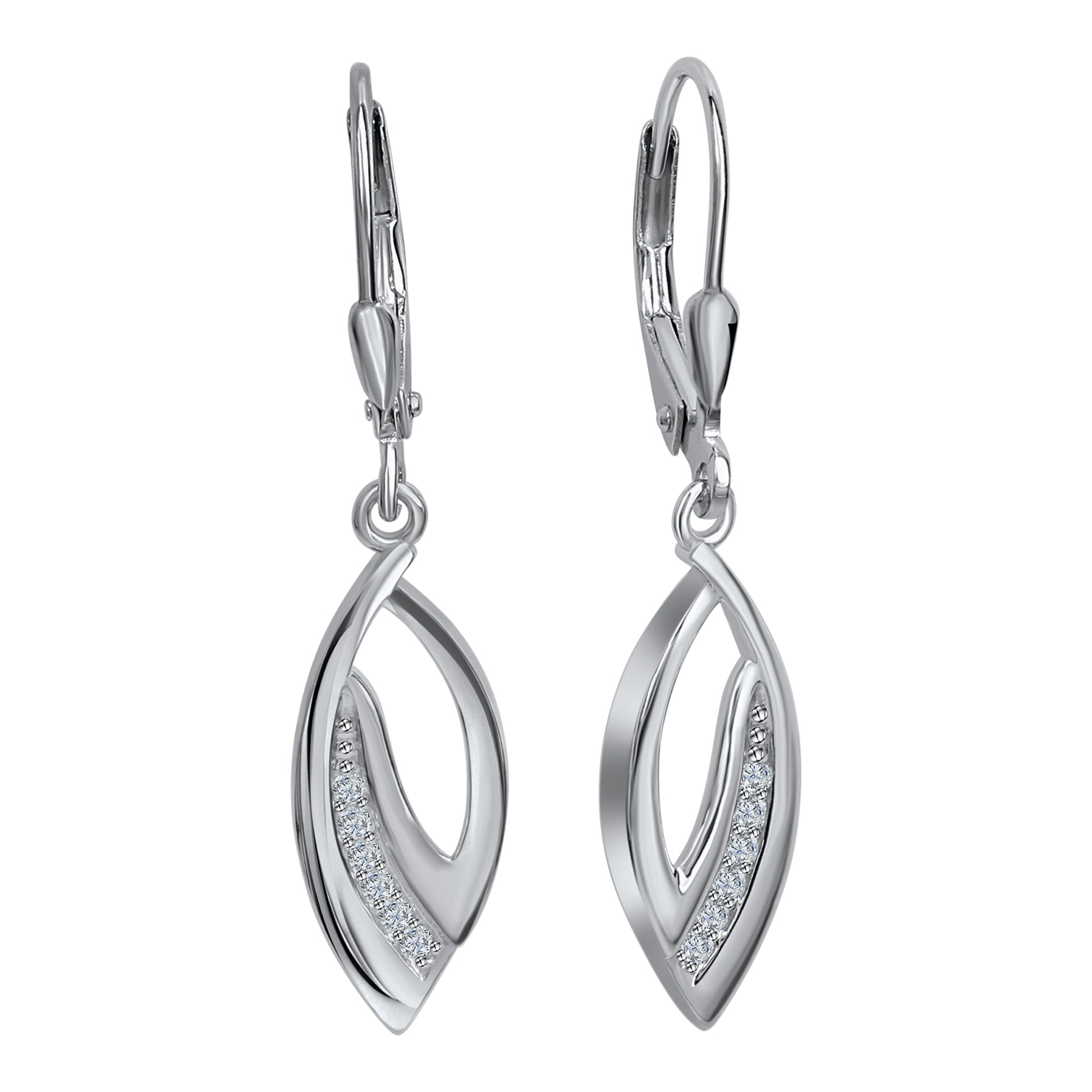 Ohrhänger 925 Silber Zirkonia weiß