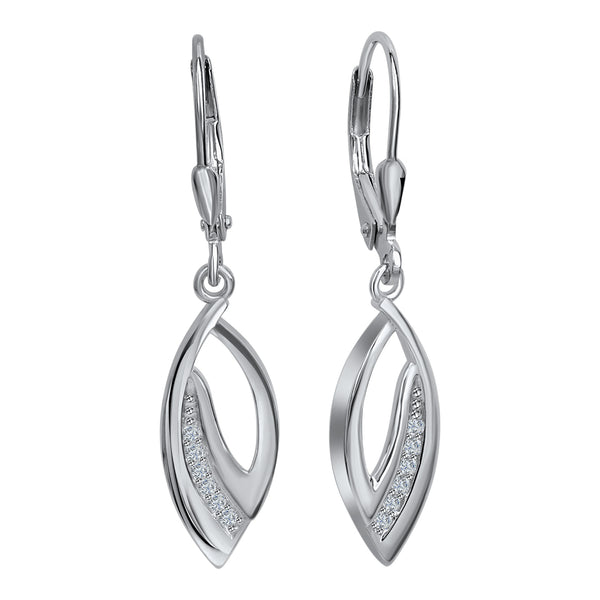 Ohrhänger 925 Silber Zirkonia weiß