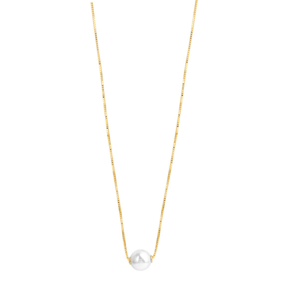 Collier 375 Gelbgold mit Süßwasserperle