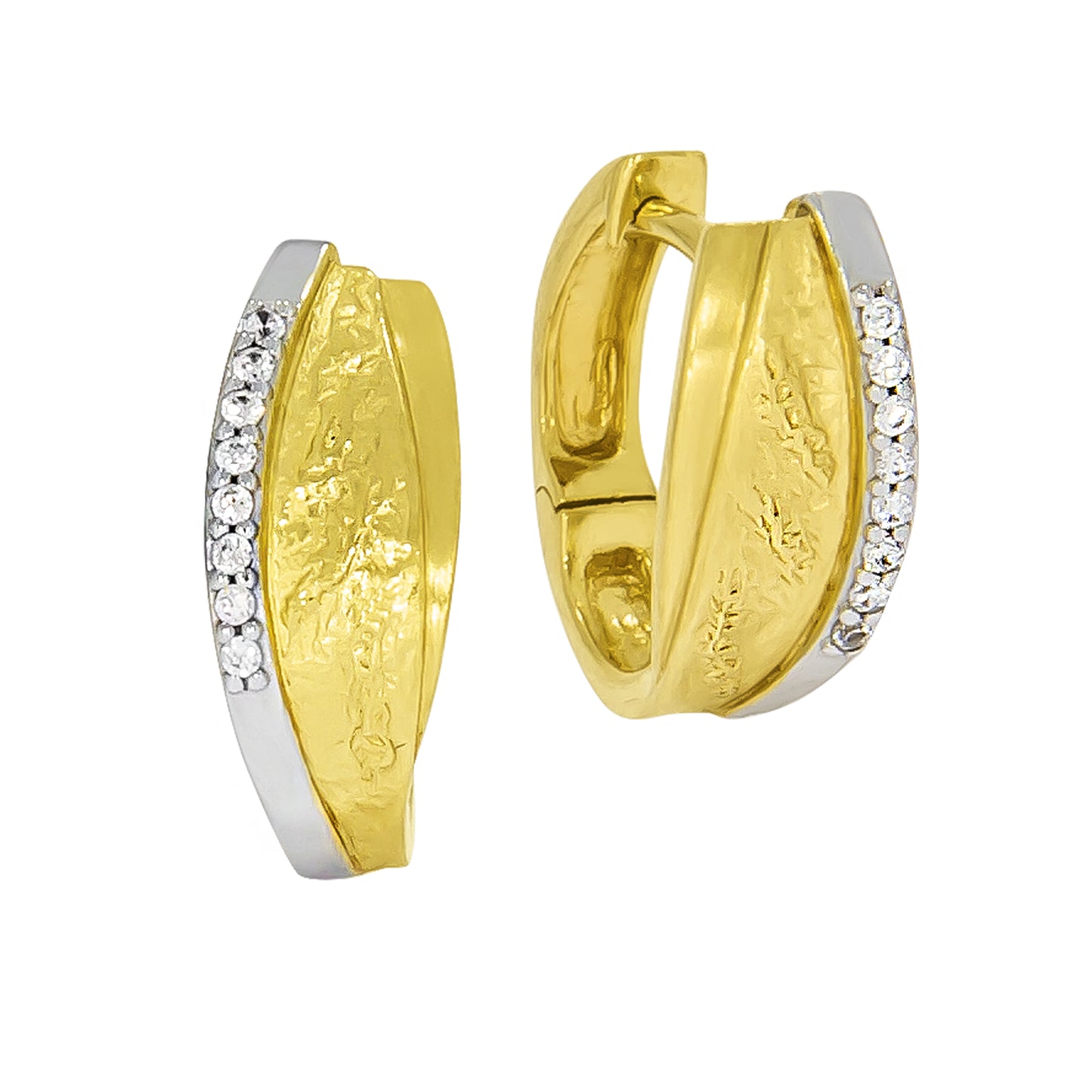 Klappcreolen 333 Gelbgold bicolor
