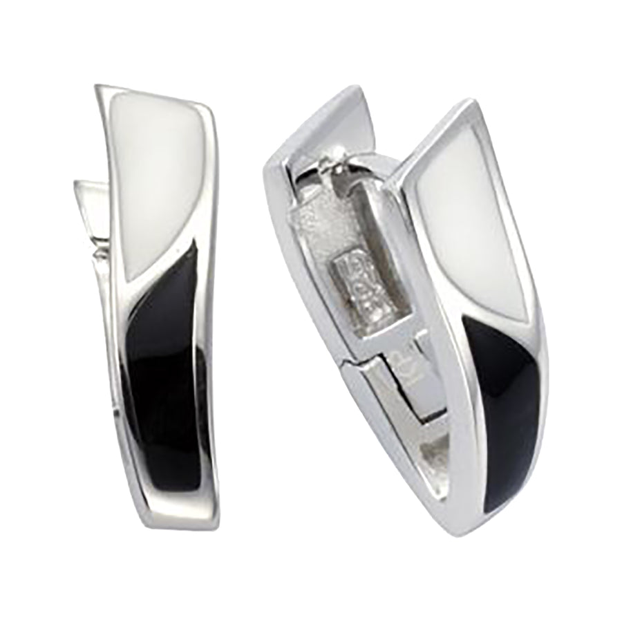 Klappcreolen 925/- Sterling Silber Lack