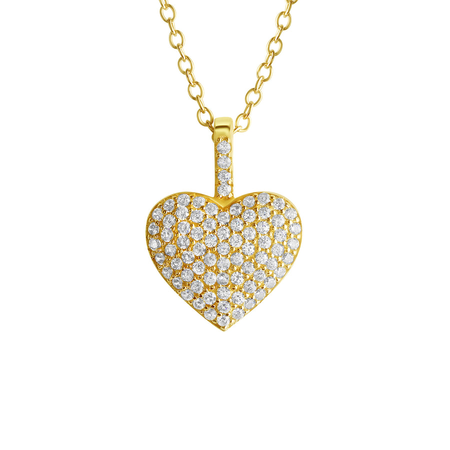 Anhänger mit Kette 925-Sterling Silber vergoldet Zirkonia