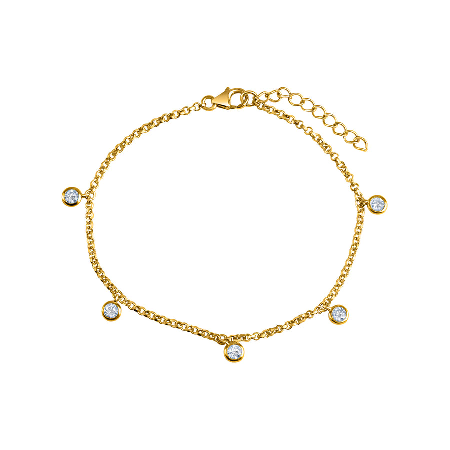 Armband 925-Sterling Silber vergoldet Zirkonia