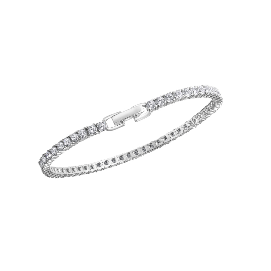 Armband 925-Sterling Silber rhodiniert Zirkonia