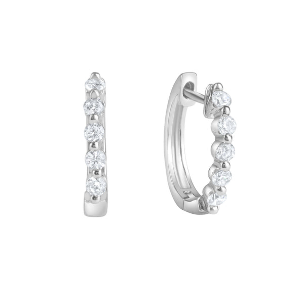 Ohrringe 925 Sterling Silber rhodiniert Zirkonia