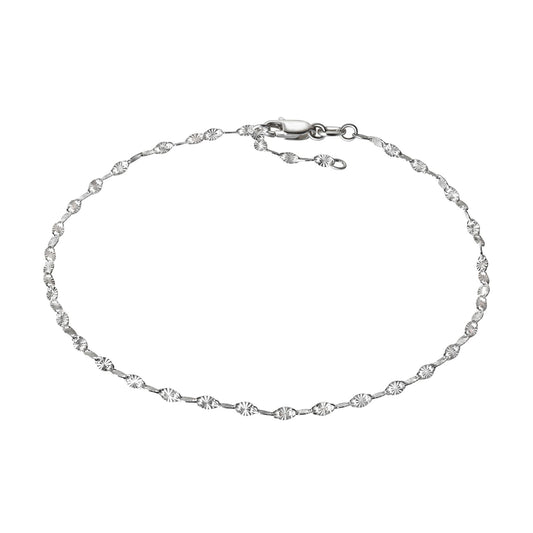 Fußkettchen 925/- Sterling Silber weiss diamantiert