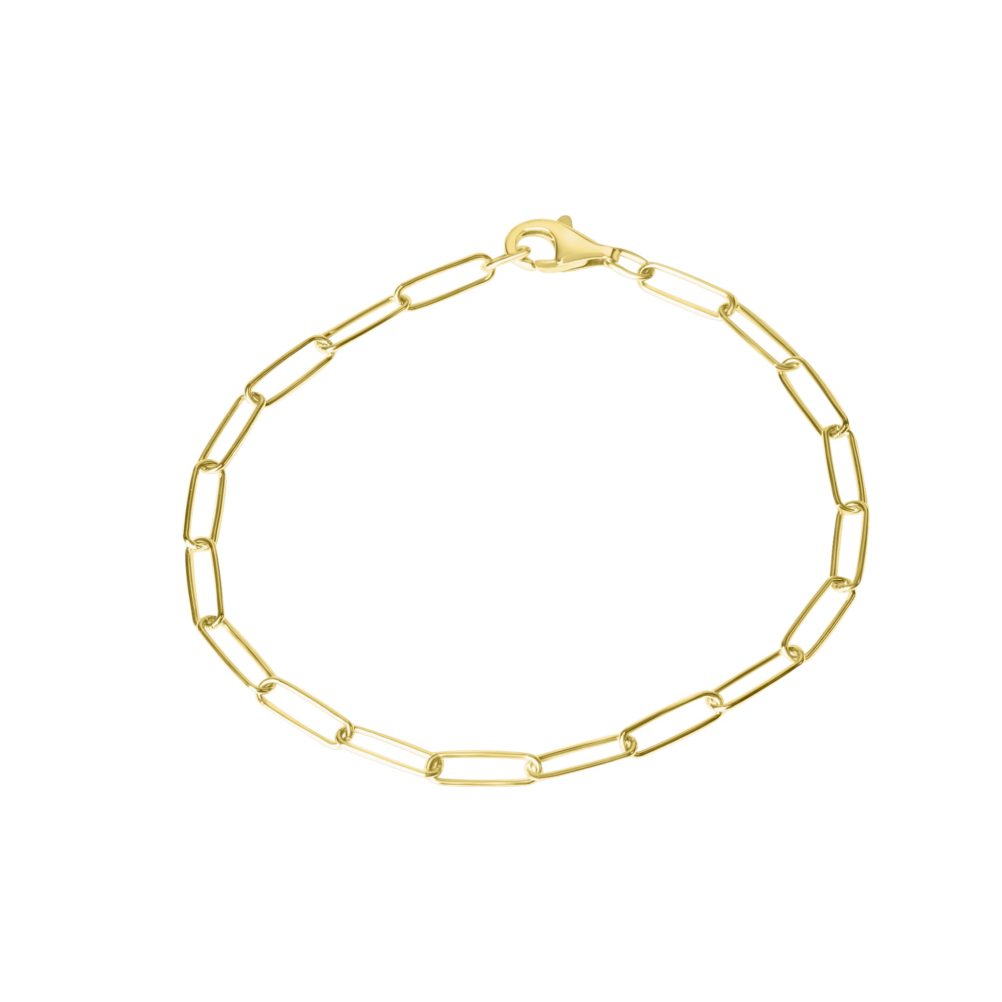 Armband 925/- Sterlingsilber Gliederarmband glanz weiß 21 cm